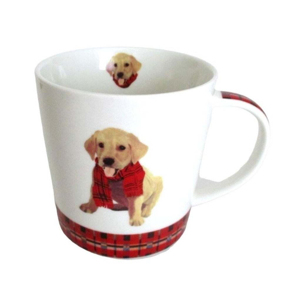 Yellow Lab Pup Bone China 12 oz Mug